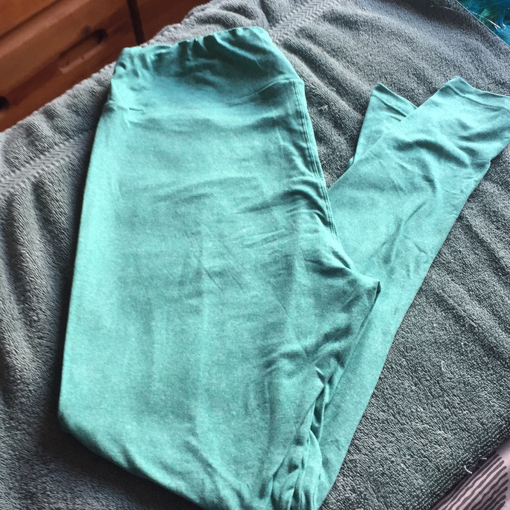 Lularoe Heathered Green TC Legging Worn Once